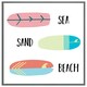 image 3 of Sea, sand, surf, beach (Picture Frame) Black | S