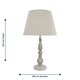image 7 of Grey Wash Wood Effect 59cm Table Lamp with And Grey Cotton Shade Grey | Grey