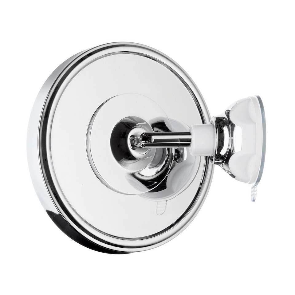 image 1 of BESLAGSBODEN Polished Chrome Bathroom Mirror with Suction Cup Mounting