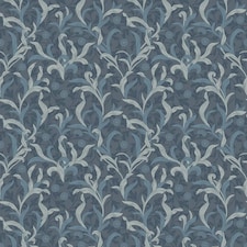 Sample of Antique Leaf Wallpaper in Navy Multi