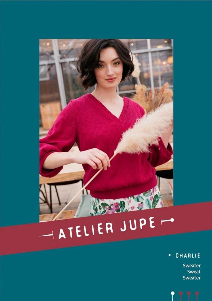 Atelier Jupe Charlie Sweater Paper Sewing Pattern – Women’s Tops & Sweaters, UK Sizes 6–24, Easy