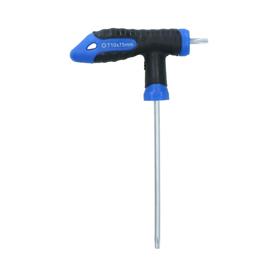 image 1 of T10 T-Handle Torx Screwdriver Star Key Tamper Torx Tool Chrome Vanadium Steel