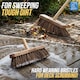 image 3 of Garden Broom Outdoor with Wooden Handle Natural Stiff Bassine Hard Bristle Sweeping Brush