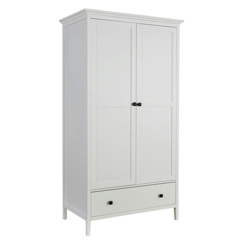 image 1 of Bellevue 1 Or 2 Door Wardrobe MDF Bedroom Furniture White White | 2 Door