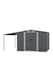 image 1 of Living and Home Outdoor Storage Shed with Log Store - Dark Grey 248 x 301 x 178cm | Grey