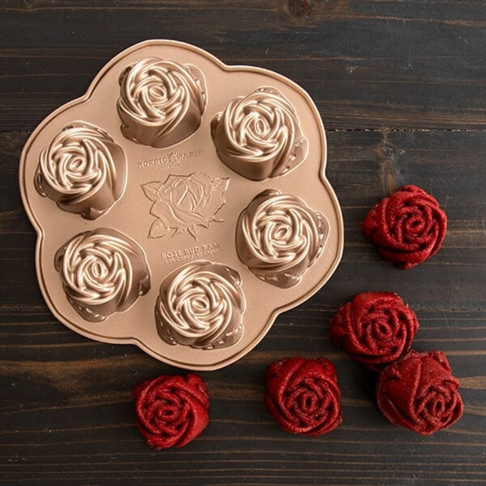 image 1 of Nordic Ware Toffee Rose Bud Cake Pan