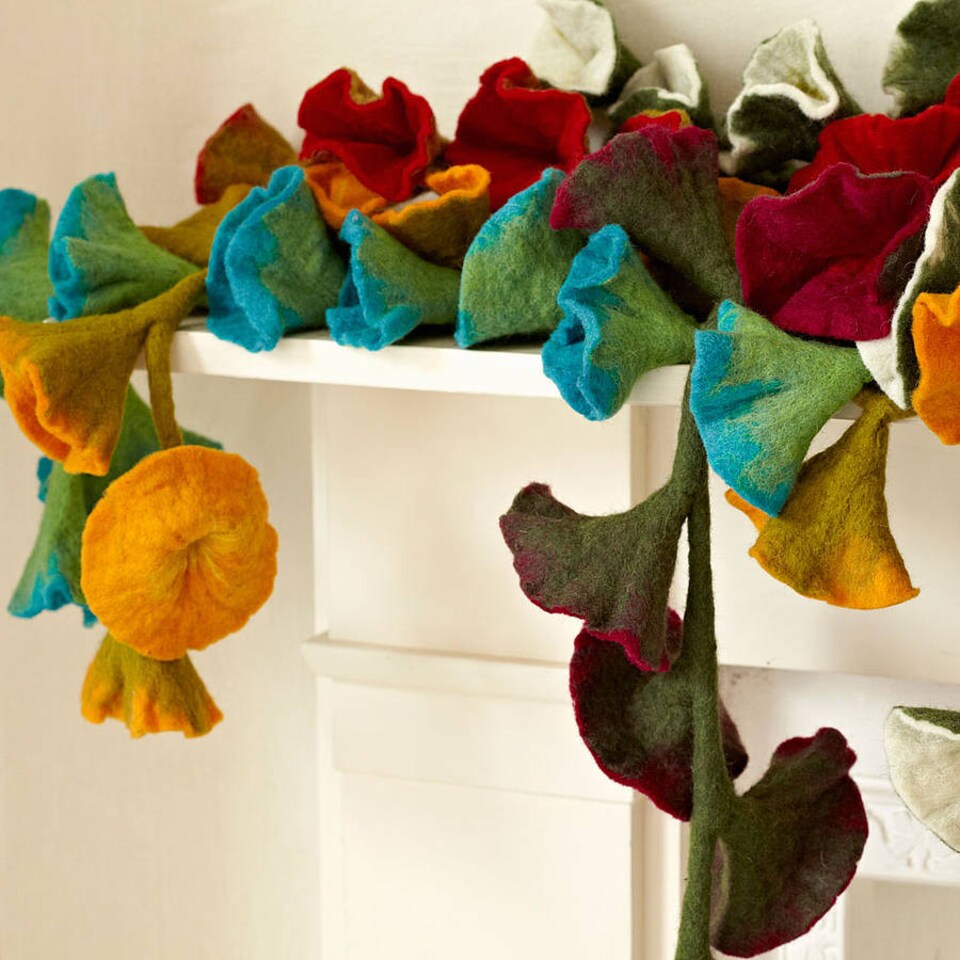 image 1 of Felt Flower Garland