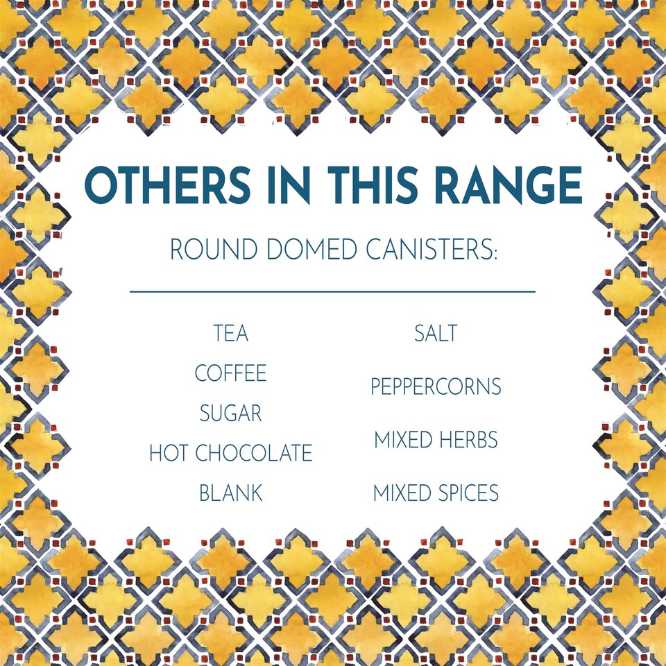 image 1 of Portuguese Tile Salt & Peppercorn Canisters - Small Kitchen Seasoning Jars