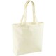 image 1 of Brand Lab Plain Organic Oversized Tote Bag - Natural - One Size Cream