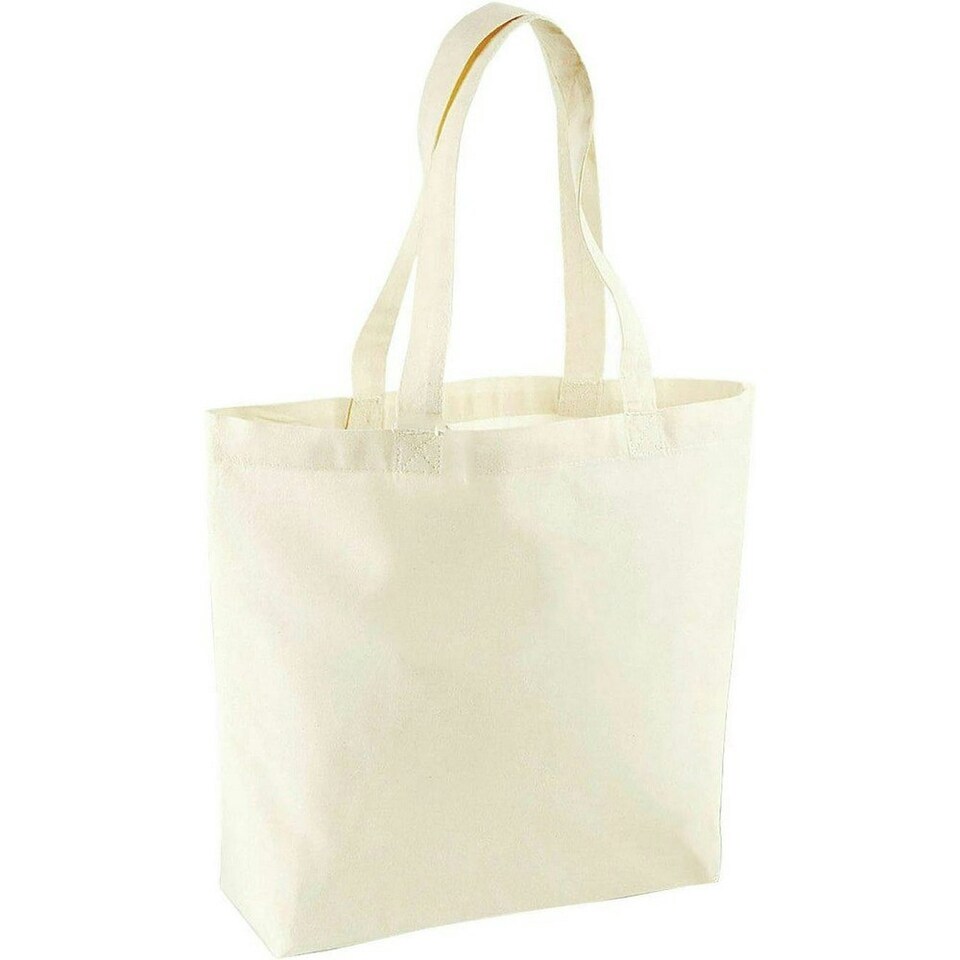 image 1 of Brand Lab Plain Organic Oversized Tote Bag - Natural - One Size Cream