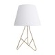 image 2 of First Choice Lighting Tripod Gold 42cm Table Lamp With White Fabric Shade Gold | White