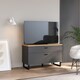 image 5 of Klara TV Unit with 1 Drawer 1 Flip Door in Grey and Oak