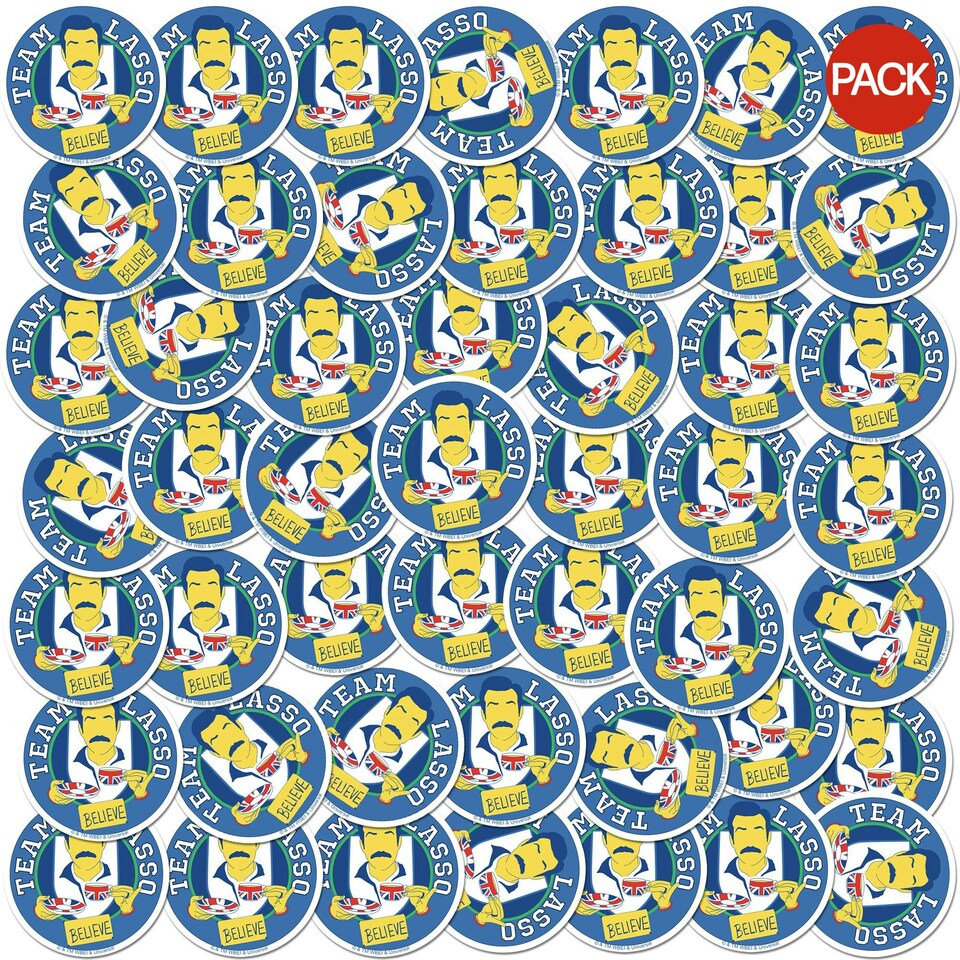image 1 of Ted Lasso Deluxe Stickers (Pack of 100) - Multicoloured - One Size (UTTV19622)