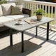 image 2 of Outsunny Outdoor Coffee Table, Garden Table with Slatted WPC Top | Grey | Grey | 90 x 49 x 40 cm
