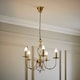 image 2 of ValueLights Memphis Twist Antique Brass 5 Way Chandelier | Gold