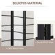 image 4 of HOMCOM Folding Room Divider 3 Panel Privacy Screen Protector with Wooden Frame White | Black | 120L x 1.8D x 170Hcm
