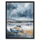 image 1 of Fishing Boats Yorkshire Coast Beach East Black Framed Wall Art Print A4