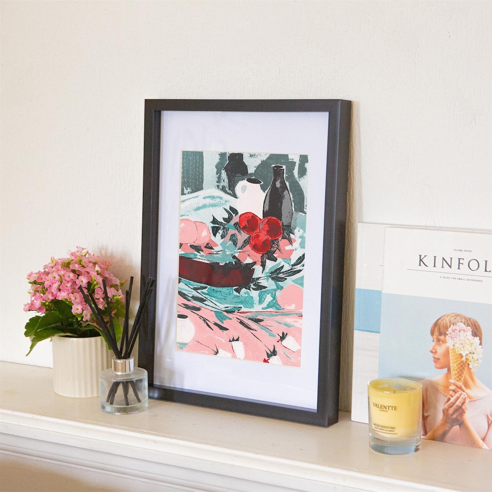 image 1 of Nicola Spring 5x Photo Frames with White A4 Mount - A3 (12" x 17") Black Portrait Hanging Wall Mounted Picture Display Frame