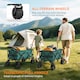 image 3 of Outsunny Outdoor Cart Folding Cargo Wagon Trailer Beach w/ Handle Dark Grey