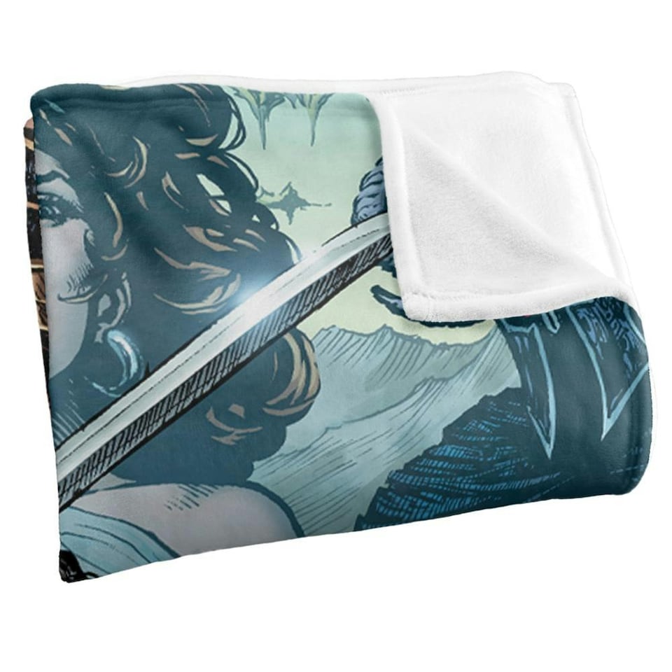 image 1 of Wonder Woman Sword In Hand Blanket - Multicoloured - One Size