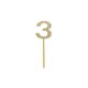 image 1 of Gold Number 3 Cake Topper Gold