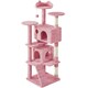 image 1 of Yaheetech 177 cm Cat Tree Tower with Condos and Scratching Posts Pink