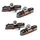 image 5 of AWE Set x 2 Black Cassette Road Brake Blocks/Pads Grey/Orange/White 55mm