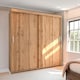 image 2 of Modern Oak Sliding Wardrobe 203cm Double Door Brown | 203cm