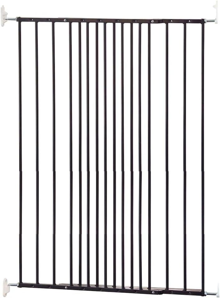 image 1 of Bettacare Extra Tall Screw Fitted Pet Safety Gate, 62.5cm - 106.8cm, Black, 103.5cm in Height, Dog Stair Gate, Safety Barrier for Puppy