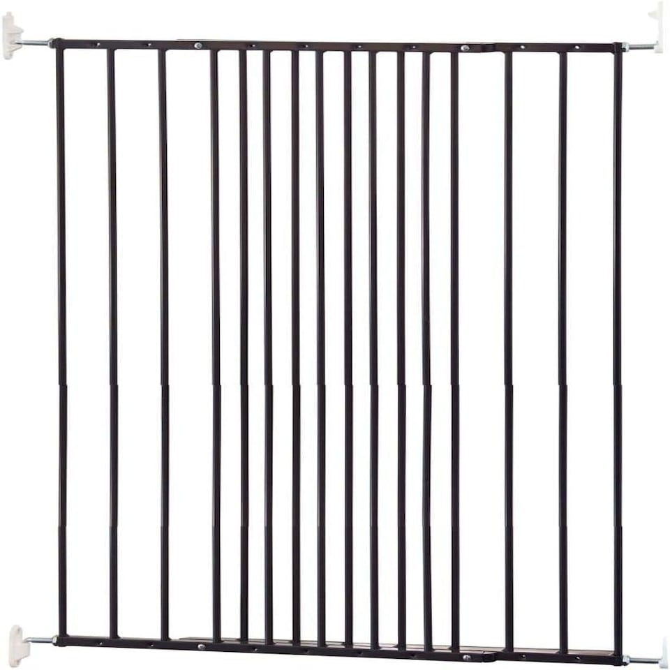 image 1 of Bettacare Extra Tall Screw Fitted Pet Safety Gate, 62.5cm - 106.8cm, Black, 103.5cm in Height, Dog Stair Gate, Safety Barrier for Puppy