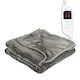 image 1 of MONHOUSE Heated Throw - Electric Blanket - Digital Controller - Timer up to 9 hours, 9 Heat Settings, Auto Shutoff - Machine Washable - Single 130X160cm - GREY