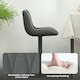 image 6 of HOMCOM Bar Stools Set of 2, Modern Armless Bar Chairs Grey