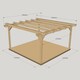 image 3 of Double Garden Pergola and Decking Kit - Wood - L300 x W300 cm - Light Green