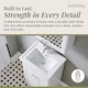image 4 of Balterley Classic Traditional Bathroom Floor Standing 2-Door Vanity Unit & Fireclay Basin | White | Satin White