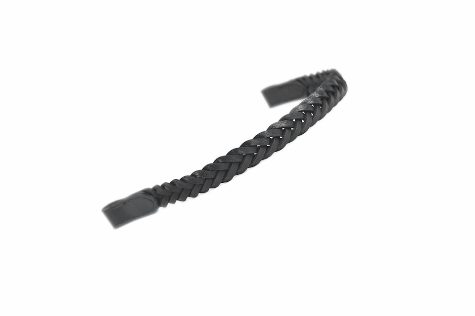 image 1 of Shires Aviemore Plaited Browband | Black | Size: Cob
Colour: Black