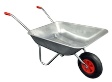 Groundlevel 65L Garden Wheelbarrow With Durable Metal Tray and Sturdy Front Wheel