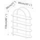image 4 of 4 Tier Wooden Shelving Arched Unit Industrial Storage Bookcase Display Shelves | Multi | Grey