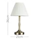 image 4 of ValueLights Pair Of Vintage Antique Brass Touch Table Lamps With Pleated Cream Shades