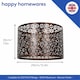 image 6 of Moroccan Designed Matt Bronze Metal Pendant Light Shade with Floral Decoration | Bronze | Bronze | 1