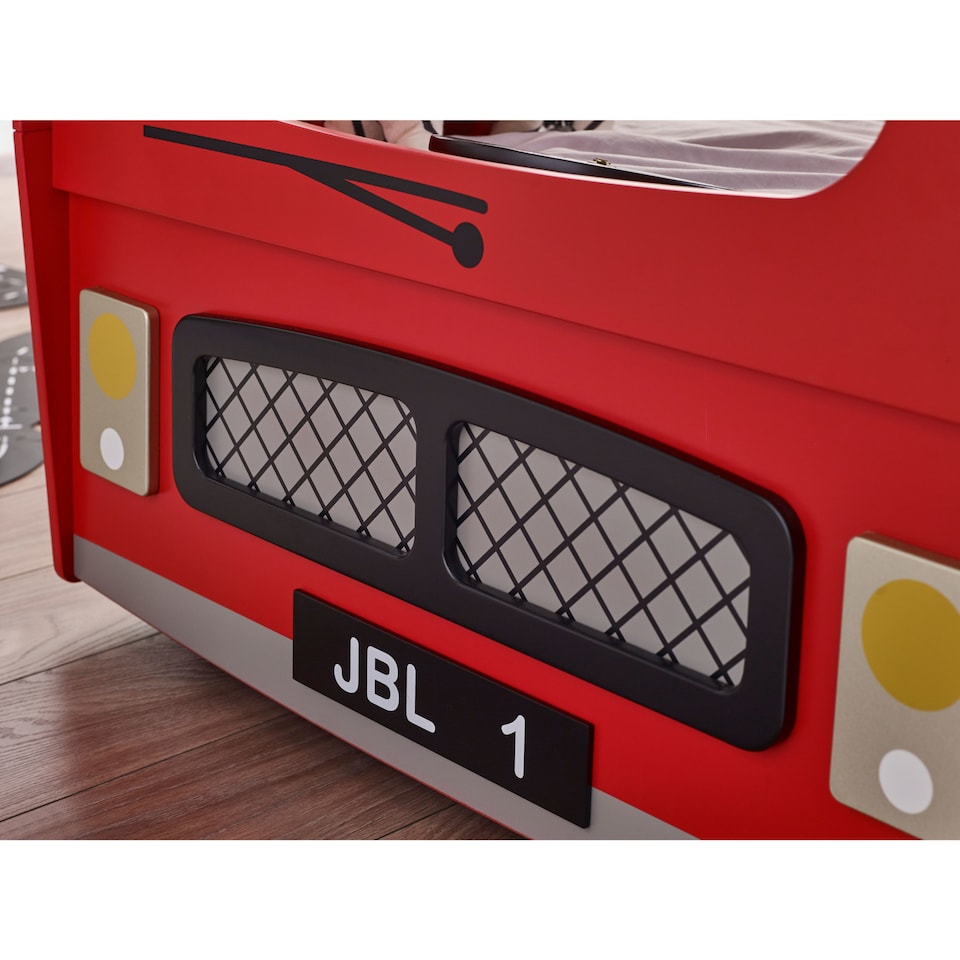 image 1 of London Bus 90cm Single Red Bunk Bed