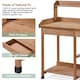 image 5 of Yaheetech Outdoor Garden Potting Bench with Sink | Brown | One Size