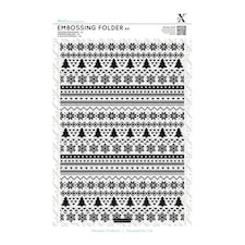 Xcut Embossing Folder - Fairisle Pattern, White, A4
