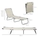 image 7 of Outsunny 2 Piece Reclining Chaise Lounge with 5-Level Adjustable Backrest Cream