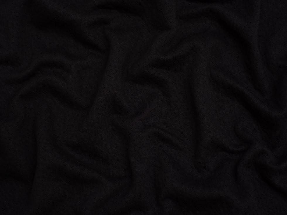 Minerva Core Range Black Double Layer Cotton Sweater Knit Stretch Fabric for Dressmaking, 150cm / 59" Wide - per metre