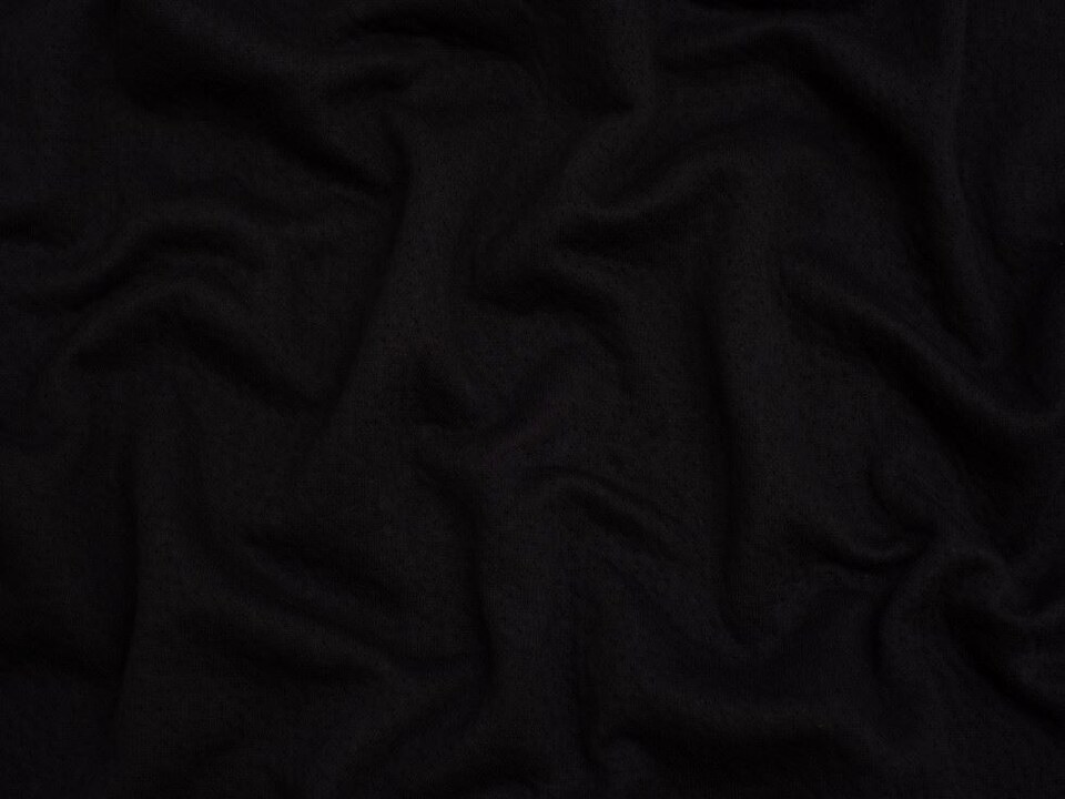 Minerva Core Range Black Double Layer Cotton Sweater Knit Stretch Fabric for Dressmaking, 150cm / 59" Wide - per metre