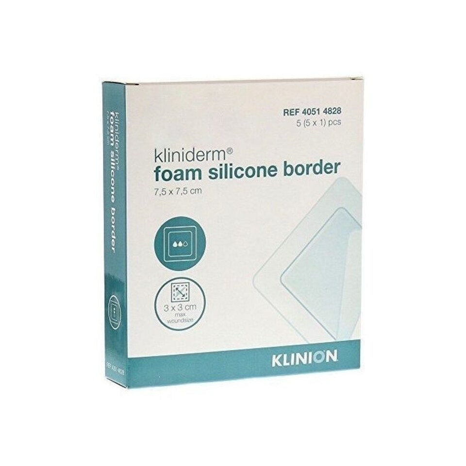 image 1 of Kliniderm Silicone Border 15x15cm Pack of 5 Sterile Dressings