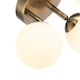 image 5 of Modern Triple Opal Glass Globe IP44 Rated Bathroom Antique Brass Ceiling Light | Gold