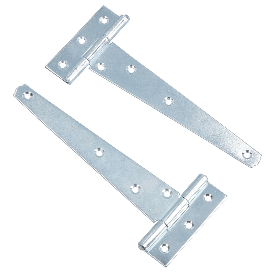 image 1 of 6in / 152mm Heavy Duty T Tee Hinges For Shed + Garden Gates Zinc Plated 4pc