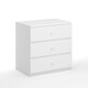 image 1 of Kudl - Kids 3 Drawer Chest - MDF/Wood - L45 x W70 x H70 cm - White