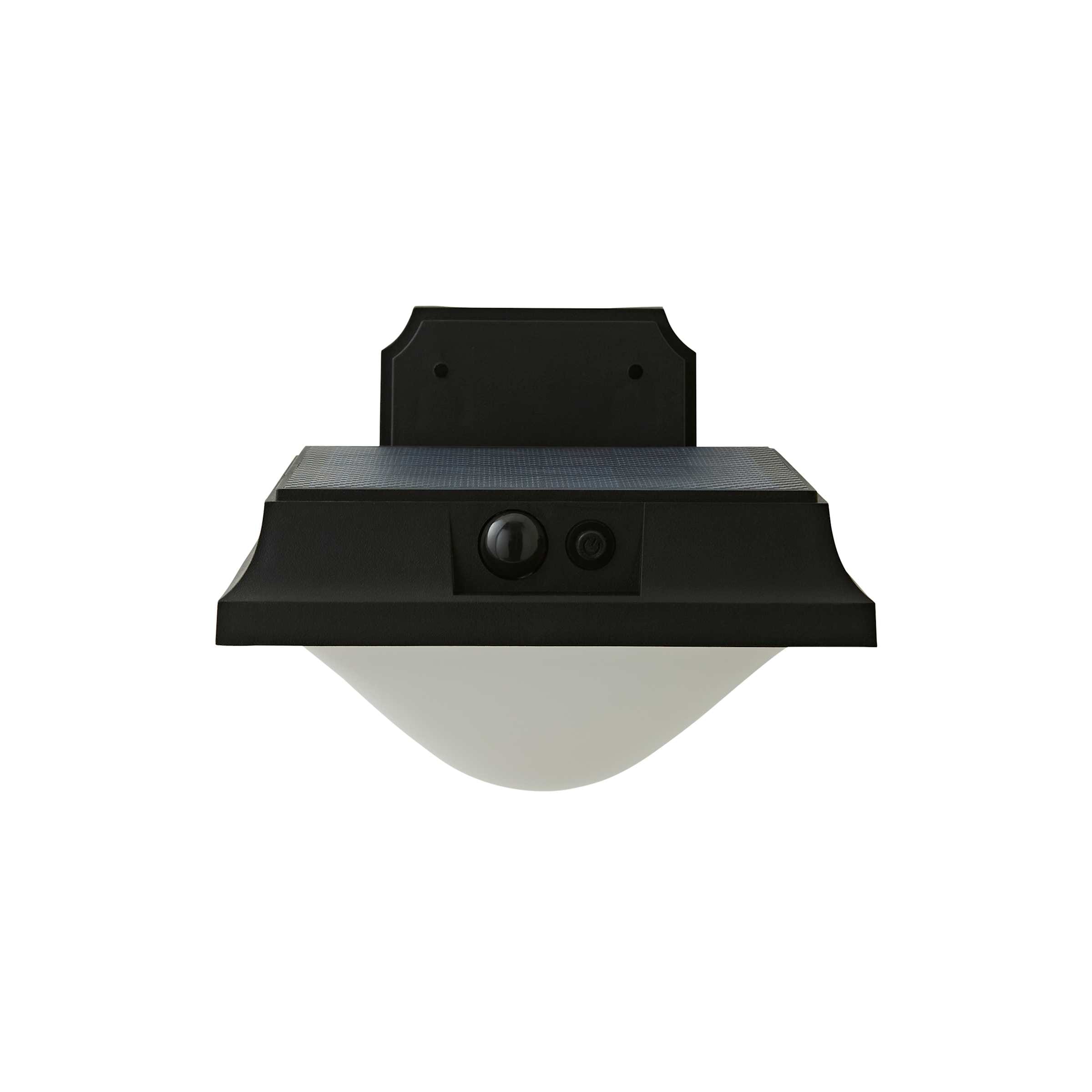 ValueLights Solar Powered LED Matte Black Sensor Outdoor Wall Light